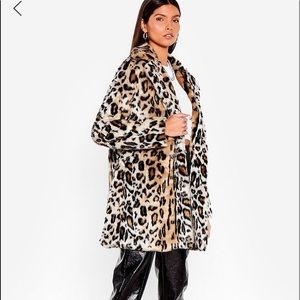 Faux fur coat